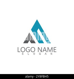 Futuristisches Triangle Chain-Logo-Design Stock Vektor