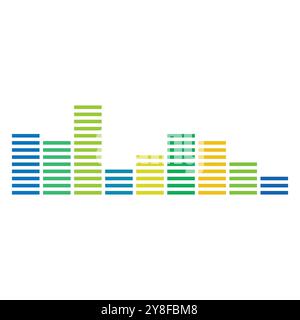 Schallwellen Vector Illustration Design Template Stock Vektor