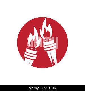 Taschenlampe Logo Vorlage Vektor Symbol Illustration Design Stock Vektor