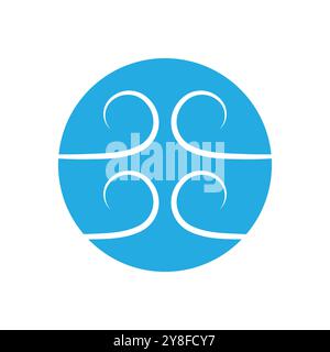 Design für isolierte Logo-Vektorvorlage für Windsymbol Stock Vektor