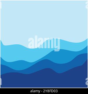 Abstrakte Wasser wave Vector Illustration Design Hintergrund Stock Vektor