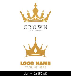 Crown Logo Vorlage Vektor icon Abbildung design Stock Vektor
