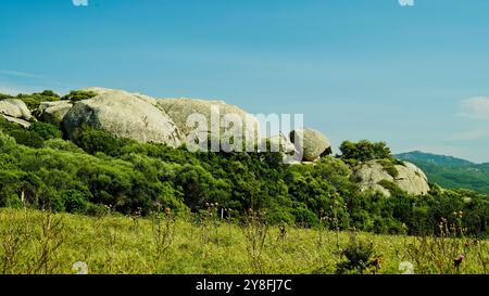 Nekropole von Li Muri. Arzachena. Provinz Sassari, Sardinien. Italien Stockfoto