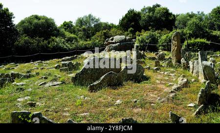 Nekropole von Li Muri. Arzachena. Provinz Sassari, Sardinien. Italien Stockfoto