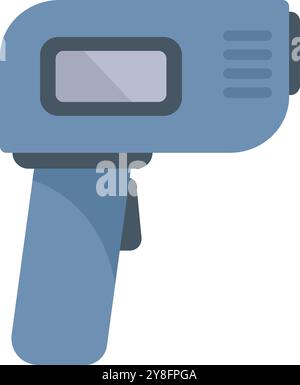 Elektronische Thermometerpistole mit hoher Körpertemperatur Stock Vektor