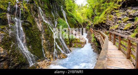 Wimbachklamm Wimbachschlucht im Bayerischen Alpenpanorama in Ramsau Bayern bei Berchtesgaden Stockfoto