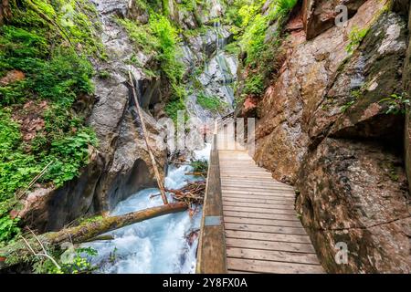 Wimbachklamm Wimbachschlucht in den Bayerischen Alpen in Ramsau Bayern bei Berchtesgaden Stockfoto