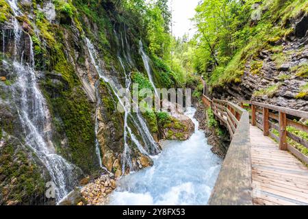 Wimbachklamm Wimbachschlucht in den Bayerischen Alpen in Ramsau Bayern bei Berchtesgaden Stockfoto