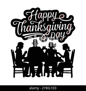 „Happy Thanksgiving Leaf“-Logo. Einfache Illustration des Happy Thanksgiving Blatt Logos für Webdesign isoliert auf weißem Hintergrund Stock Vektor