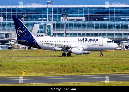 Frankfurt - 14. Mai 2024: Lufthansa Airbus A319 am Flughafen Frankfurt (FRA). Stockfoto