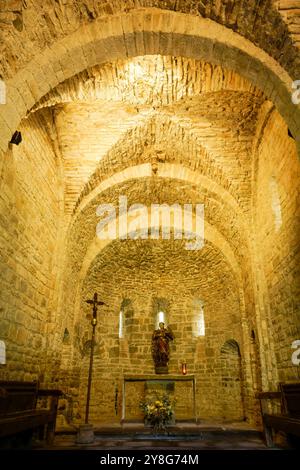 Kirche San Caprasio (s.XI-XII). Santa Cruz de la Serós.Huesca.España. Stockfoto