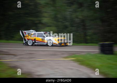 Zlatkov Nikolay (AUT) 181 Klasse 10 Audi Quattro S1 Pikes Peak im unteren Streckenanteil; 41. Bergrennen Mickhausen 2024; Trainingslauf am 5.10.2024 Credit: dpa Picture Alliance/Alamy Live News Stockfoto