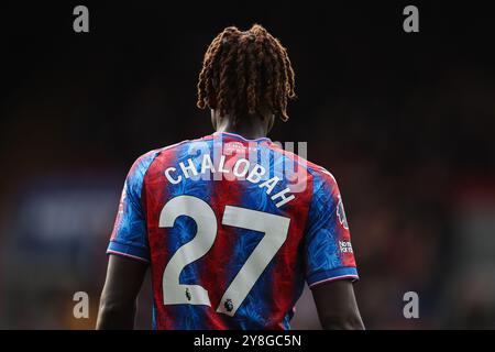 LONDON, UK - 5. Oktober 2024: Trevor Chalobah aus Crystal Palace während des Premier League Spiels zwischen Crystal Palace FC und Liverpool FC im Selhurst Park (Credit: Craig Mercer/ Alamy Live News) Stockfoto