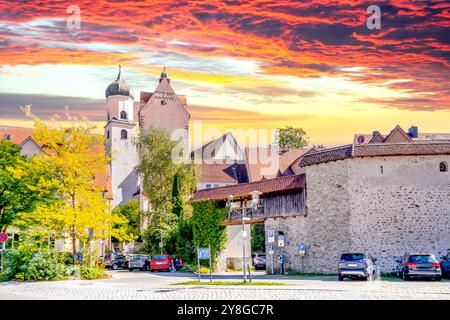 Altstadt von Isny im Allgäu, Deutschland Stockfoto