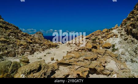 Der Weg der Naturschutzoase Carloforte, San Pietro Island, Sardinien, Italien Stockfoto