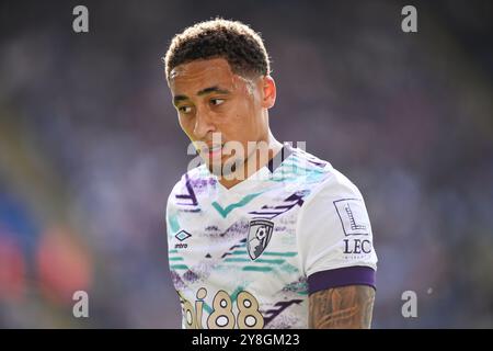 Leicester, Großbritannien. Oktober 2024. Marcus Tavernier aus Bournemouth während des Premier League-Spiels Leicester City gegen Bournemouth im King Power Stadium, Leicester, Vereinigtes Königreich, 5. Oktober 2024 (Foto: Craig Thomas/News Images) in, am 5. Oktober 2024. (Foto: Craig Thomas/News Images/SIPA USA) Credit: SIPA USA/Alamy Live News Stockfoto