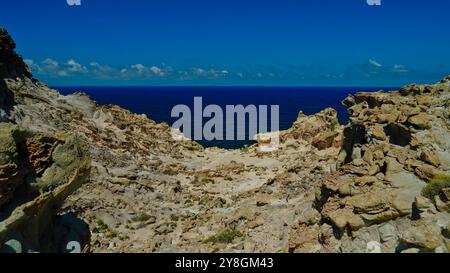 Der Weg der Naturschutzoase Carloforte, San Pietro Island, Sardinien, Italien Stockfoto