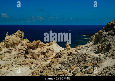 Der Weg der Naturschutzoase Carloforte, San Pietro Island, Sardinien, Italien Stockfoto