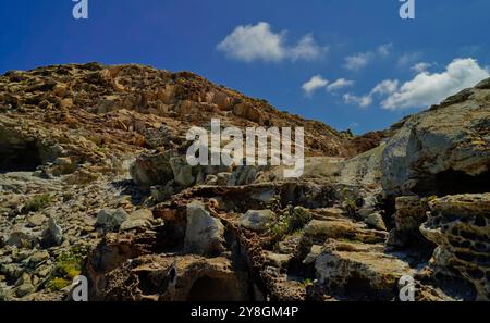 Der Weg der Naturschutzoase Carloforte, San Pietro Island, Sardinien, Italien Stockfoto