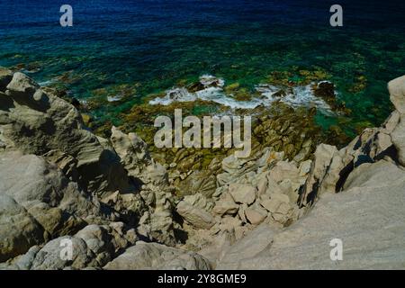 Der Weg der Naturschutzoase Carloforte, San Pietro Island, Sardinien, Italien Stockfoto