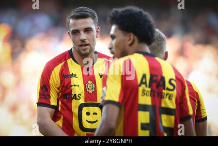 Mechelen, Belgien. Oktober 2024. Mechelen's Toon Raemaekers, dargestellt während eines Fußballspiels zwischen KV Mechelen und Oud-Heverlee Leuven, Samstag, den 5. Oktober 2024 in Mechelen, am 10. Tag der Saison 2024-2025 der ersten Liga der „Jupiler Pro League“ der belgischen Meisterschaft. BELGA PHOTO VIRGINIE LEFOUR Credit: Belga News Agency/Alamy Live News Stockfoto