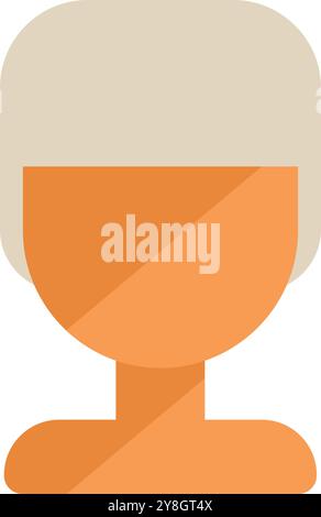 Minimalistische Vektorillustration ideal für Apps oder Websites zu sozialen Medien, Avataren oder Benutzerprofilen Stock Vektor