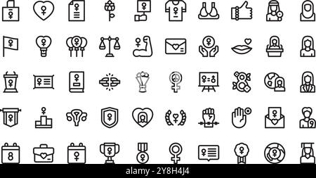 Damen Day Icons hochwertige Vector Icons Kollektion mit bearbeitbarem Konturstrich. Ideal für professionelle und kreative Projekte. Stock Vektor