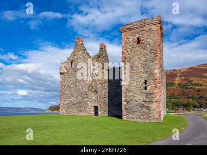 Lochranza Castle, Lochranza, Isle of Arran, Schottland, Vereinigtes Königreich Stockfoto