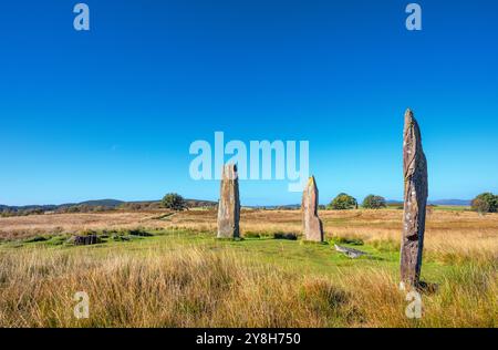 Machrie Moor Standing Stones, Machrie Moor, Isle of Arran, Schottland, Großbritannien Stockfoto