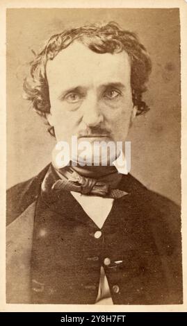 Vintage-Fotografie des amerikanischen Schriftstellers und Dichters Edgar Allan Poe von George Kendall Warren um 1874 Stockfoto