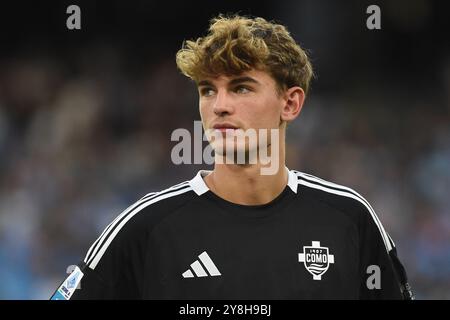 Neapel, Italien. Oktober 2024. Nico Paz von Como während des Spiels der Serie A zwischen SSC Napoli und Como Calcio im Stadio Diego Armando Maradona Neapel Italien am 4. Oktober 2024. Franco Romano/Alamy Live News Stockfoto