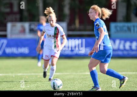 Genk, Belgien. Oktober 2024. Charlotte Tison (20) von Genk, dargestellt während eines Frauenfußballspiels zwischen KRC Genk Ladies und SV Zulte Waregem Dames am 6. Spieltag der Saison 2024 - 2025 der belgischen Lotto Womens Super League, am Samstag, 5. Oktober 2024 in Genk, BELGIEN. Quelle: Sportpix/Alamy Live News Stockfoto