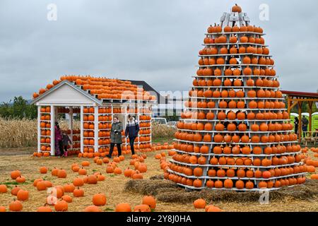 Drnholec, Region Breclav. Oktober 2024. Tausende von Kürbissen schmückten heute Kürbis World 2024 in Drnholec, Region Breclav, Tschechische Republik, 5. Oktober 2024. Quelle: Vaclav Salek/CTK Photo/Alamy Live News Stockfoto