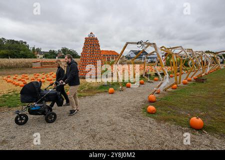 Drnholec, Region Breclav. Oktober 2024. Tausende von Kürbissen schmückten heute Kürbis World 2024 in Drnholec, Region Breclav, Tschechische Republik, 5. Oktober 2024. Quelle: Vaclav Salek/CTK Photo/Alamy Live News Stockfoto