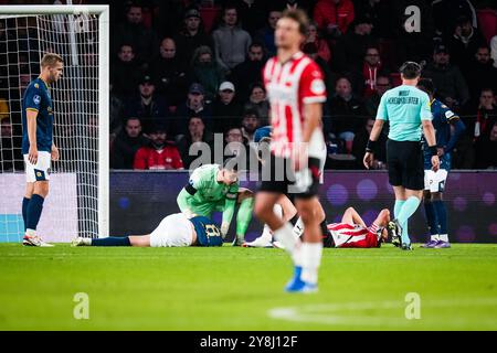 Eindoven, Niederlande. Oktober 2024. Eindhoven - während der acht Wettkampfrunde der Eredivisie Saison 2024/2025. Das Spiel findet am 5. Oktober 2024 im Philips Stadion in Eindhoven, Niederlande, zwischen PSV und Sparta Rotterdam statt. (VK Sportphoto/Yannick Verhoeven) Credit: Yannick Verhoeven/Alamy Live News Stockfoto