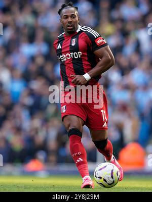 Manchester, Großbritannien. Oktober 2024. Adama Traore of Fulham während des Premier League-Spiels im Etihad Stadium in Manchester. Der Bildnachweis sollte lauten: Andrew Yates/Sportimage Credit: Sportimage Ltd/Alamy Live News Stockfoto