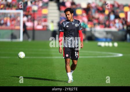 London, Großbritannien. Oktober 2024. London, England, 5. Oktober 2024: Fabio Carvalho (14 Brentford) während des Premier League Spiels zwischen Brentford und Wolverhampton Wanderers im Gtech Community Stadium in London, England (Alexander Canillas/SPP) Credit: SPP Sport Press Photo. /Alamy Live News Stockfoto