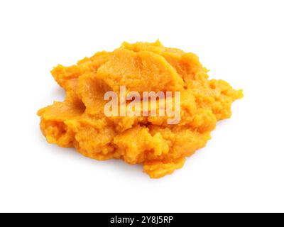 Köstliche Süßkartoffeln isoliert auf weiß Stockfoto