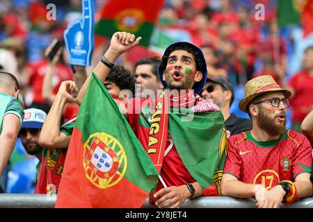 EM 2024: Georgien - Portugal am 26.06.2024 in der Veltins Arena in Gelsenkirchen Foto: Osnapix Stockfoto