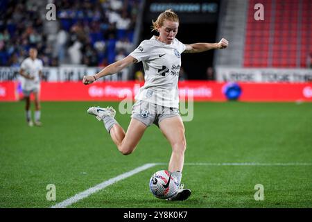 Harrison, Usa. Oktober 2024. Harrison, USA, 5. Oktober 2024: Tess Boade (12 Bay FC) während des Spiels zwischen Gotham FC und Bay FC in der Red Bull Arena in Harrison, NJ, USA (NUR REDAKTIONELLE VERWENDUNG). (Rebekah Wynkoop/SPP) Credit: SPP Sport Press Photo. /Alamy Live News Stockfoto