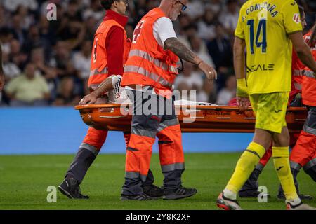 Madrid, Spanien. Oktober 2024. Real Madrid besiegte Villarreal in der 9. Runde der Liga im Santiago Bernabéu Stadion in Madrid mit 2 Toren zu 0. Quelle: D. Canales Carvajal/Alamy Live News Stockfoto