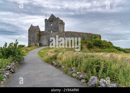 Weg zum historischen Schloss Dunguaire Stockfoto