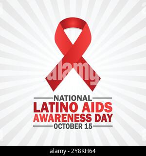 National Latino AIDS Awareness Day Vektor Illustration. Oktober. Urlaubskonzept. Vorlage für Hintergrund, Banner, Karte, Poster mit Text Stock Vektor