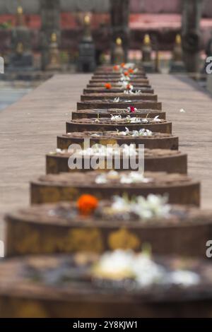 Bihar, Indien, Details an der heiligen Stätte von Bodh Gayā Stockfoto