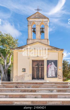 The ancient Parish Church of Sant'Anna in Sant'Anna Arresi, Sardinia, Italy Stockfoto