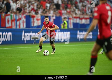 EM 2024: Georgien - Portugal am 26.06.2024 in der Veltins Arena in Gelsenkirchen Foto: Osnapix Stockfoto