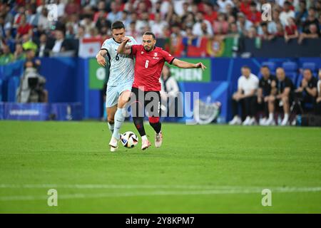 EM 2024: Georgien - Portugal am 26.06.2024 in der Veltins Arena in Gelsenkirchen Foto: Osnapix Stockfoto