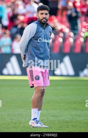 Toronto, Kanada. Oktober 2024. Jordi Alba #18 im MLS-Spiel zwischen Toronto FC und Inter Miami CF im BMO Field. Endresultate; Toronto FC 0-1 Inter Miami CF Credit: SOPA Images Limited/Alamy Live News Stockfoto