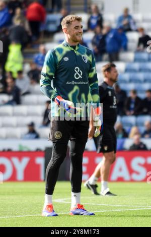 Leicester, Großbritannien. Oktober 2024. AFC Bournemouth Torhüter Mark Travers während des Spiels Leicester City FC gegen Bournemouth FC English Premier League im King Power Stadium, Leicester, England, Großbritannien am 5. Oktober 2024 Credit: Every Second Media/Alamy Live News Stockfoto