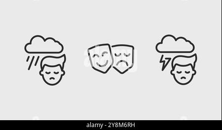 Symbole Für Psychische Störungen Stock Vektor
